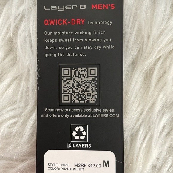 LAYER 8 QWICK DRY STANDARD FIT GRAY PANTS WITH POCKETS SIZE MEDIUM NEW - Picture 9 of 9